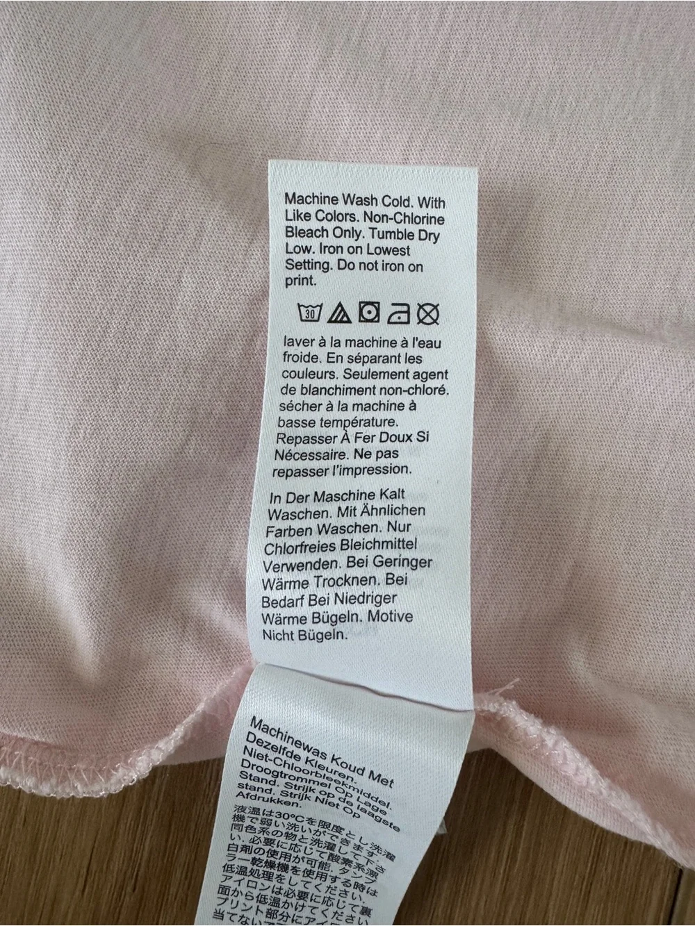 J. Crew Factory Light Pink Tee with White Crab Print